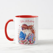 Niedlich Anime Couple Cuddling Personalisiert Tasse (Links)