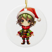 Niedlich Anime Elf Keramik Ornament (Vorne)