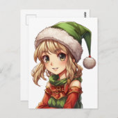 Niedlich Anime Elf Postkarte (Vorne/Hinten)