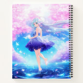 Niedlich Anime Girl Cover Notebook Notizblock (Rückseite)