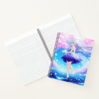 Niedlich Anime Girl Cover Notebook Notizblock