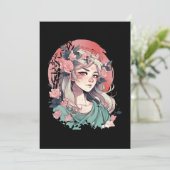 Niedlich Anime Girl Einladung (Stehend Vorderseite)