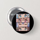 Niedlich Anime Girl Japan Comic Manga Anime Button (Vorne & Hinten)