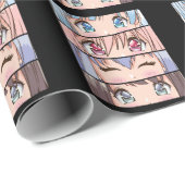 Niedlich Anime Girl Japan Comic Manga Anime Geschenkpapier (Rolleneckpunkt)