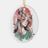 Niedlich Anime Girl Keramik Ornament (Rechts)