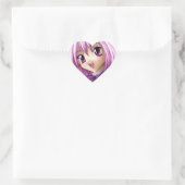 Niedlich Anime Girl Maid Herz-Aufkleber (Tasche)