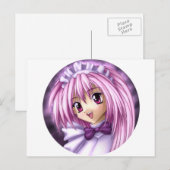 Niedlich Anime Girl Maid Postkarte (Vorne/Hinten)