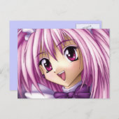 Niedlich Anime Girl Maid Postkarte (Vorne/Hinten)