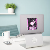 Niedlich Anime Goth Girl Aufkleber (Laptop auf Schreibtisch)