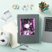 Niedlich Anime Goth Girl Aufkleber (iPad Hülle)