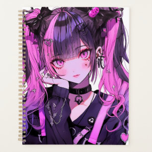 Niedlich Anime Goth Girl Planer