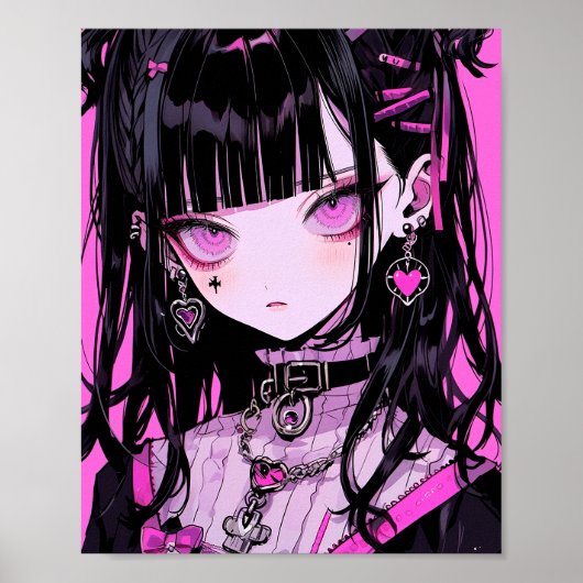 Niedlich Anime Goth Girl Poster (Vorne)