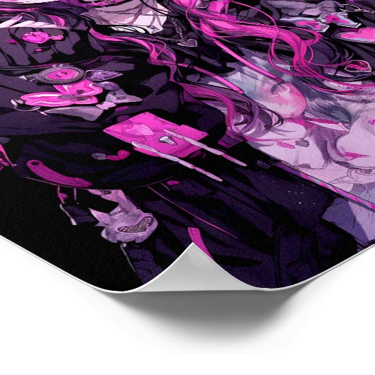 Niedlich Anime Goth Girl Poster (Ecke)