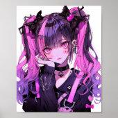 Niedlich Anime Goth Girl Poster (Vorne)