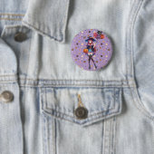 Niedlich Anime Halloween Hexe Button (Beispiel)