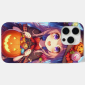Niedlich Anime Halloween Hexe Case-Mate iPhone Hülle (Rückseite (Horizontal))