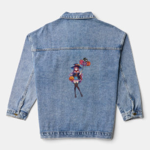 Niedlich Anime Halloween Hexe Jeansjacke