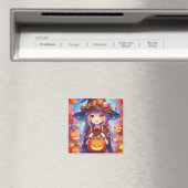 Niedlich Anime Halloween Hexe Magnet (In Situ (Geschirrspüler))