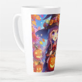 Niedlich Anime Halloween Hexe Milchtasse (Linke Ecke)