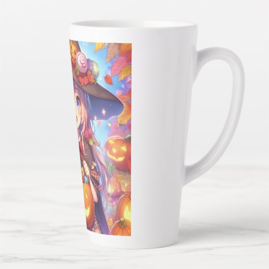Niedlich Anime Halloween Hexe Milchtasse (Rechts)