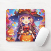 Niedlich Anime Halloween Hexe Mousepad (Mit Mouse)