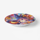 Niedlich Anime Halloween Hexe Pappteller (Gewinkelt)