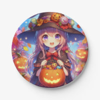 Niedlich Anime Halloween Hexe