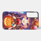 Niedlich Anime Halloween Hexe Samsung Galaxy Hülle (Rückseite (Horizontal))