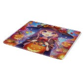 Niedlich Anime Halloween Hexe Schneidebrett (Ecke)