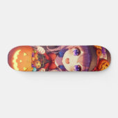 Niedlich Anime Halloween Hexe Skateboard (Horizontal)