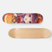 Niedlich Anime Halloween Hexe Skateboard (Horizontal)