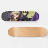 Niedlich Anime Halloween Hexe Skateboard (Horizontal)