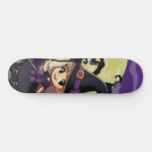 Niedlich Anime Halloween Hexe Skateboard (Horizontal)