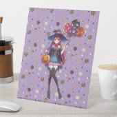 Niedlich Anime Halloween Hexe Sockelschild (In Situ)