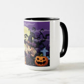 Niedlich Anime Halloween Hexe Tasse (VorderseiteRechts)