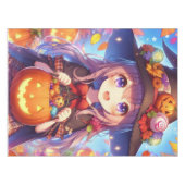 Niedlich Anime Halloween Hexe Tischdecke (Vorderseite (Horizontal))