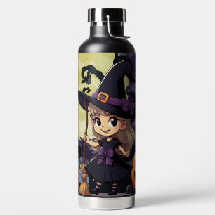 Niedlich Anime Halloween Hexe Trinkflasche