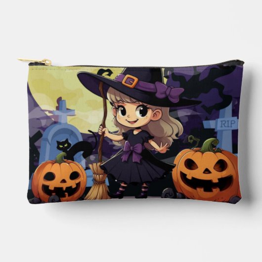 Niedlich Anime Halloween Hexe Zubehörtasche (Vorderseite)