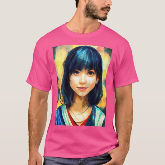 Niedlich Anime Japanisch T-Shirt (Vorderseite)