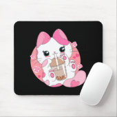 Niedlich Anime Kawaii Cat Boba Bubble Teatro Socia Mousepad (Mit Mouse)
