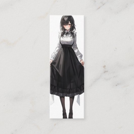 Niedlich Anime Maid Mini Visitenkarte (Vorderseite)