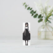 Niedlich Anime Maid Mini Visitenkarte (Stehend Vorderseite)
