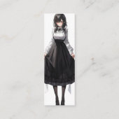Niedlich Anime Maid Mini Visitenkarte (Rückseite)