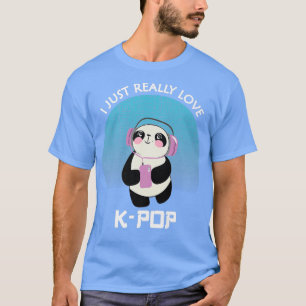 Niedlich Anime Panda Bubble Tea Boba Kawaii K-Pop T-Shirt