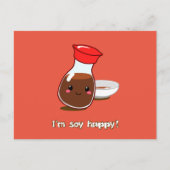 Niedlich Anime Soy Sauce: "Ich bin soy glücklich!" Postkarte (Vorderseite)