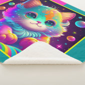 Niedlich animiert Kitten Sherpa Blanket Sherpadecke (3/4)