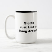 Niedlich animierte Sloth Zweifarbige Tasse (Links)