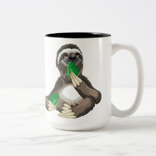 Niedlich animierte Sloth Zweifarbige Tasse