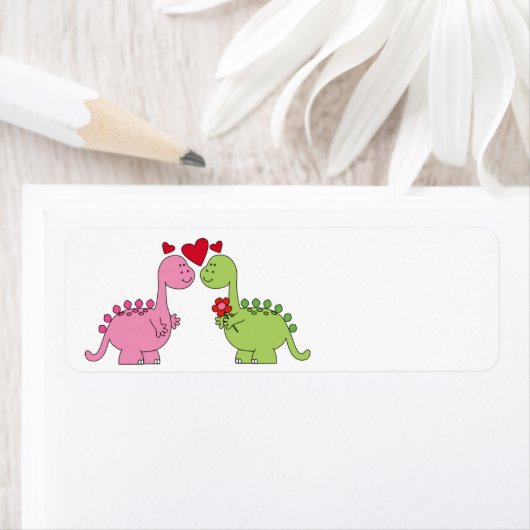 Niedlich animierte Valentinstag-Dinosaurier (Insitu)