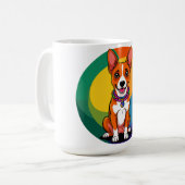Niedlich animierte Welpe mit Collar Kaffeetasse (Vorderseite Links)